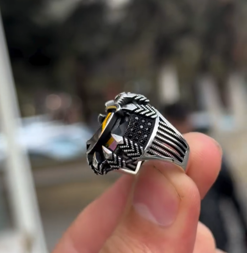 Prestige Hz. Ali Zulfikar Sterling Silver Men's Ring