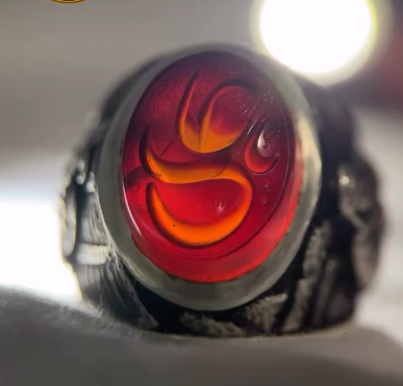 Prestige Hz. Ali Zulfikar  zircon stone Silver Men's Ring