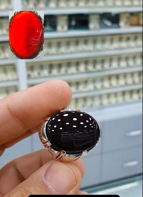 Classic Arabic Aqeeq Gemstone Ring for Men Most Demanded