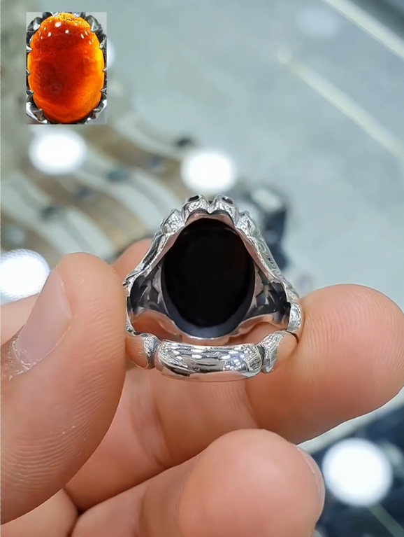 Yemeni Aqeeq Silver Ring for Men Most Demanded