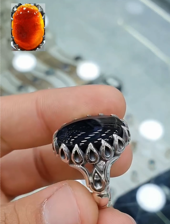 Yemeni Aqeeq Silver Ring for Men Most Demanded