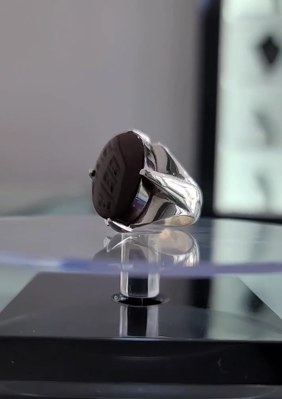 Premium Men’s Red Aqeeq Ring for Men Most Demanded