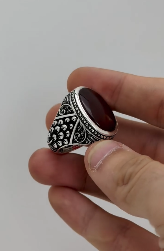 Sultan Collection Aqeeq Ring for Men Most Demanded