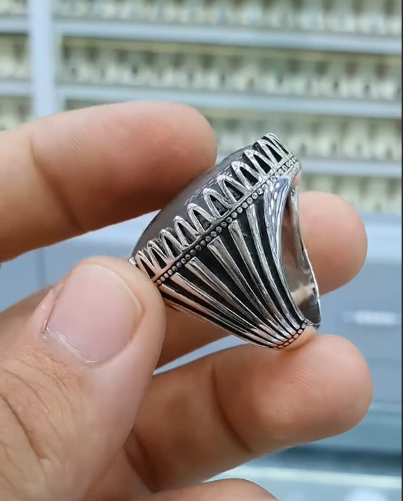 Royal Heritage Aqeeq Ring for Men Most Demanded