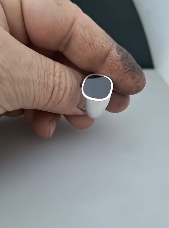 Elegant Silver Stone Ring for Men Most Demanded