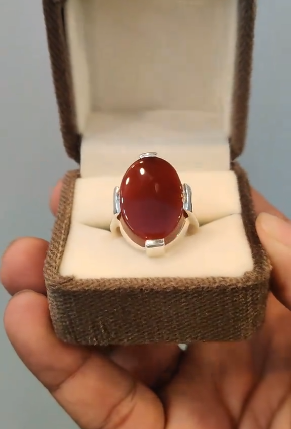 Royal Aqeeq Gemstone Ring VIP for Men Most Demanded
