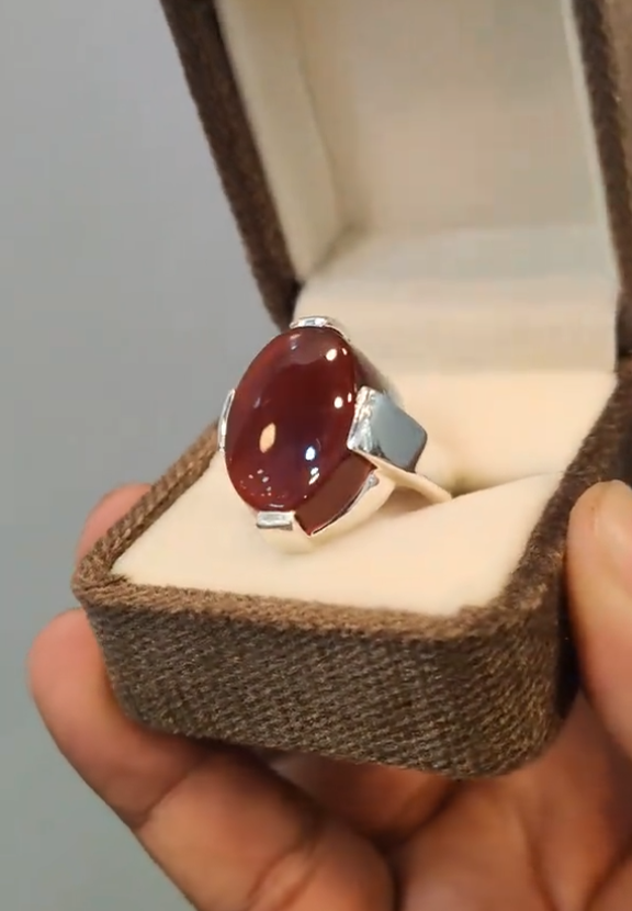 Royal Aqeeq Gemstone Ring VIP for Men Most Demanded