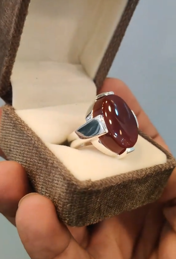 Royal Aqeeq Gemstone Ring VIP for Men Most Demanded